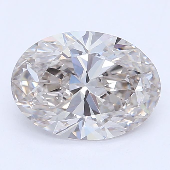 0.62 Carat Oval Lab Diamond with  Cut Diamond in 14KT  view 1

