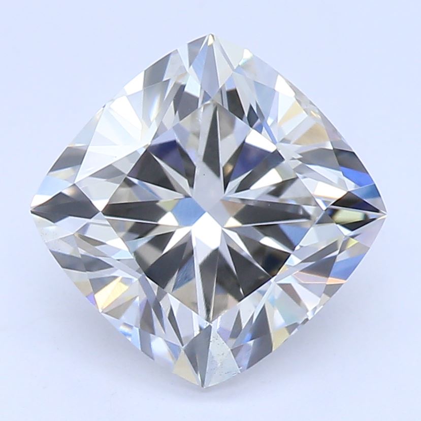 1.62 Carat Cushion Lab Diamond with  Cut Diamond in 14KT  view 1
