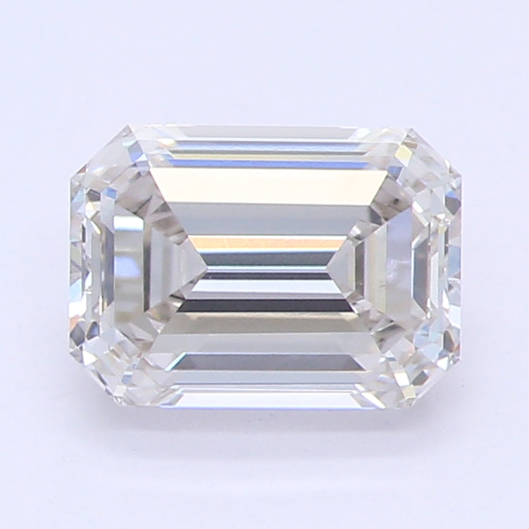 0.9 Carat Emerald Lab Diamond with  Cut Diamond in 14KT  view 1
