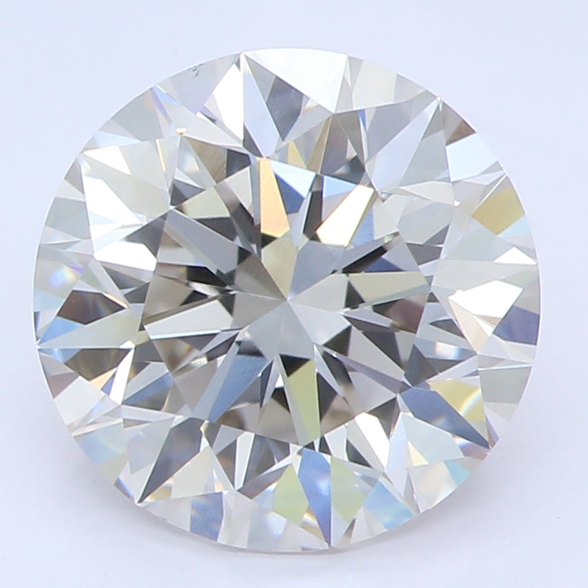 2.2 Carat Round Lab Diamond with  Cut Diamond in 14KT  view 1

