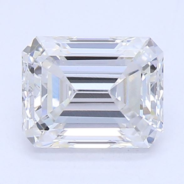 0.54 Carat Emerald Lab Diamond with  Cut Diamond in 14KT  view 1
