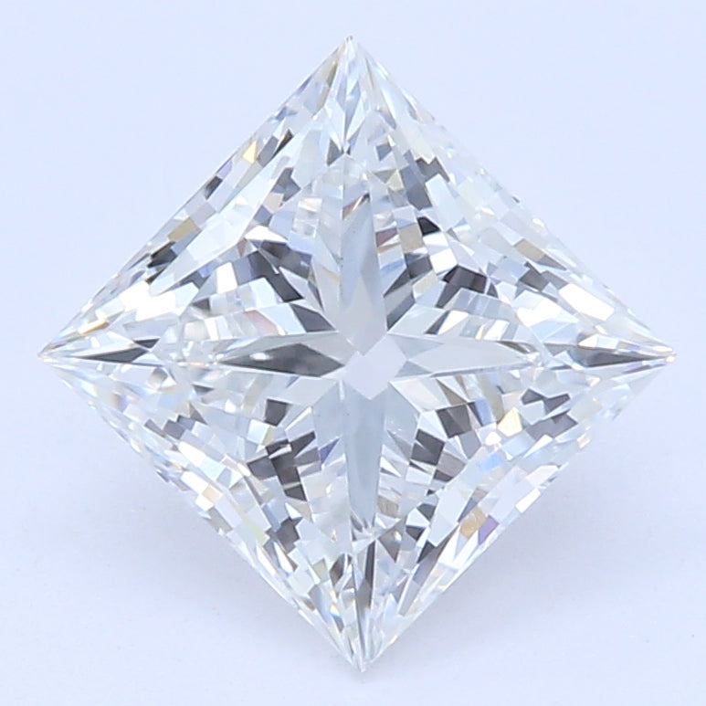 0.91 Carat Princess Lab Diamond with  Cut Diamond in 14KT  view 1
