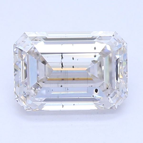 0.53 Carat Emerald Lab Diamond with  Cut Diamond in 14KT  view 1
