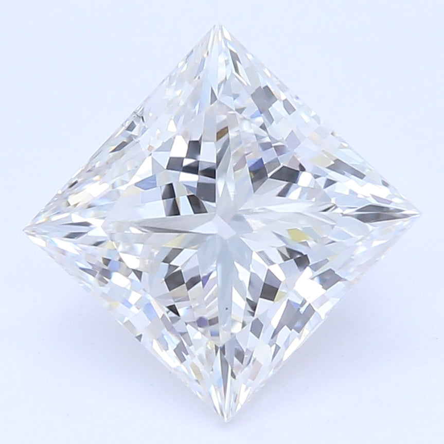 1.24 Carat Princess Lab Diamond with  Cut Diamond in 14KT  view 1
