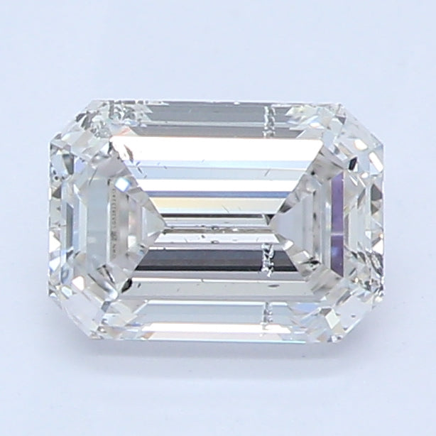 0.5 Carat Emerald Lab Diamond with  Cut Diamond in 14KT  view 1
