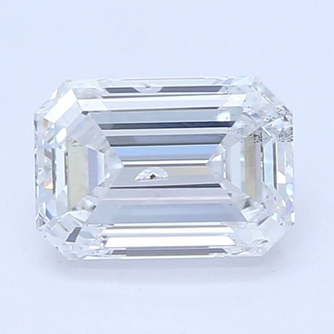 0.5 Carat Emerald Lab Diamond with  Cut Diamond in 14KT  view 1

