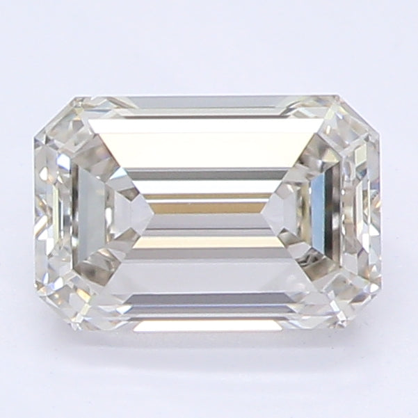 0.59 Carat Emerald Lab Diamond with  Cut Diamond in 14KT  view 1
