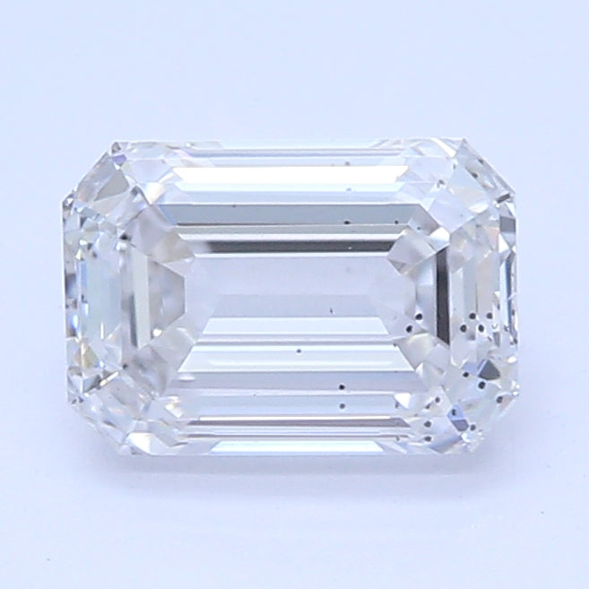 0.5 Carat Emerald Lab Diamond with  Cut Diamond in 14KT  view 1
