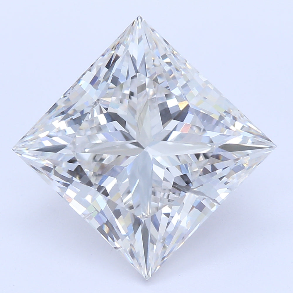 3.02 Carat Princess Lab Diamond with  Cut Diamond in 14KT  view 1
