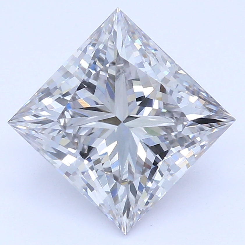 1.27 Carat Princess Lab Diamond with  Cut Diamond in 14KT  view 1
