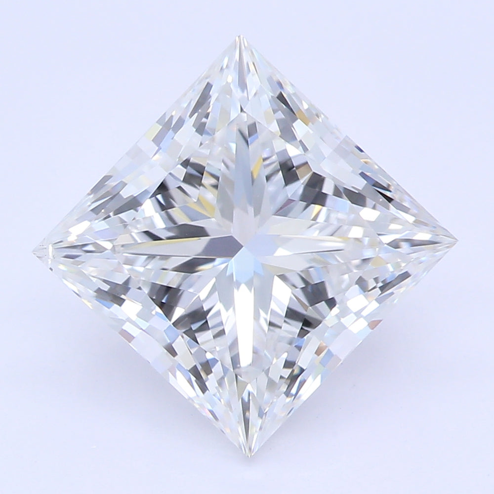 2.83 Carat Princess Lab Diamond with  Cut Diamond in 14KT  view 1
