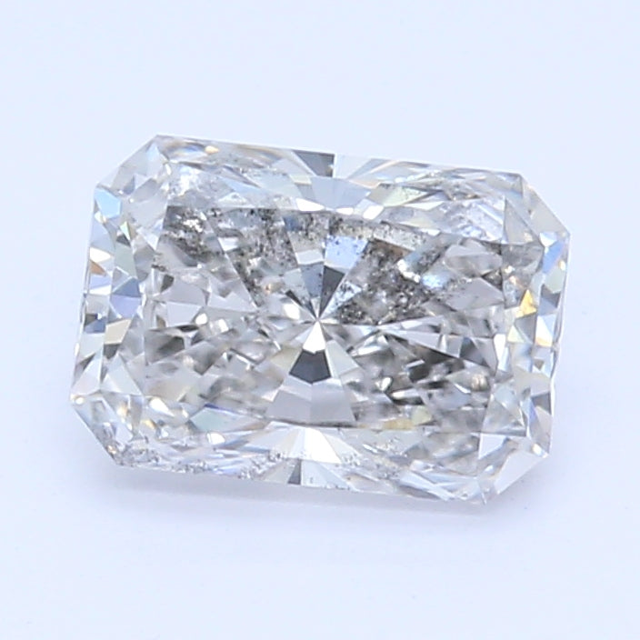 0.51 Carat Radiant Lab Diamond with  Cut Diamond in 14KT  view 1
