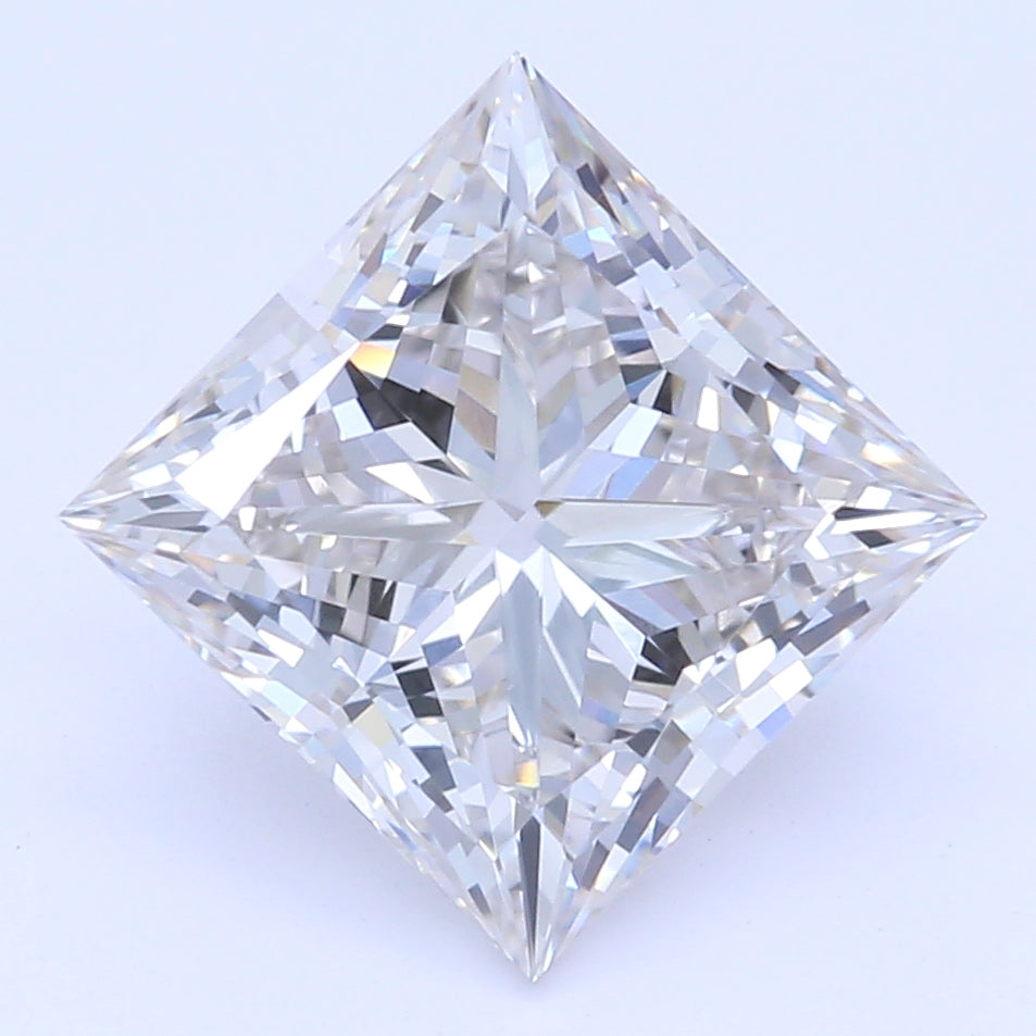 1.62 Carat Princess Lab Diamond with  Cut Diamond in 14KT  view 1
