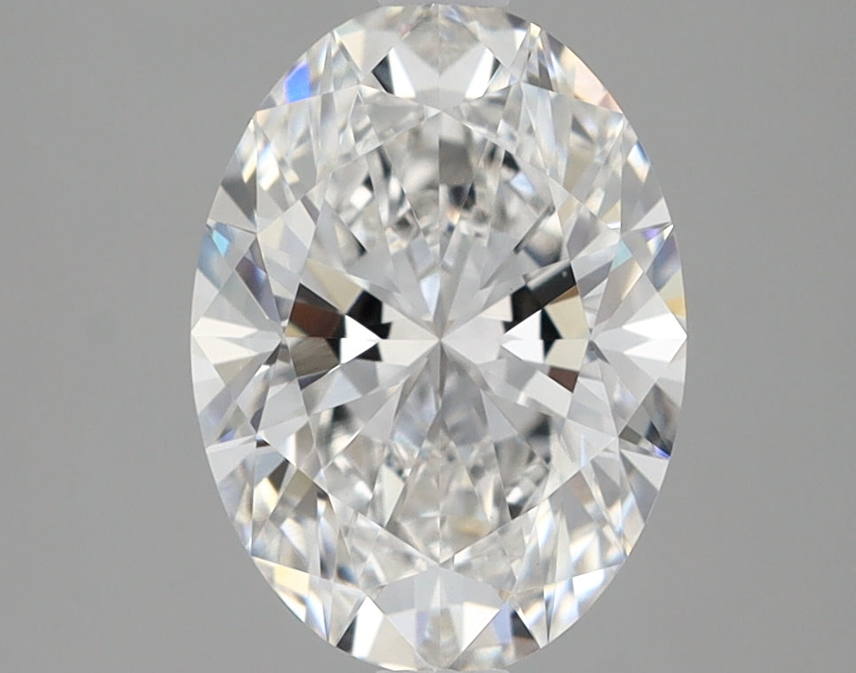 2.09 Carat Oval Lab Diamond with  Cut Diamond in 14KT  view 1
