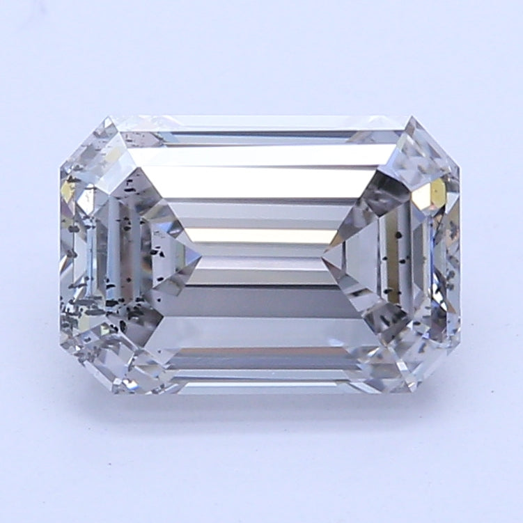 0.74 Carat Emerald Lab Diamond with  Cut Diamond in 14KT  view 1
