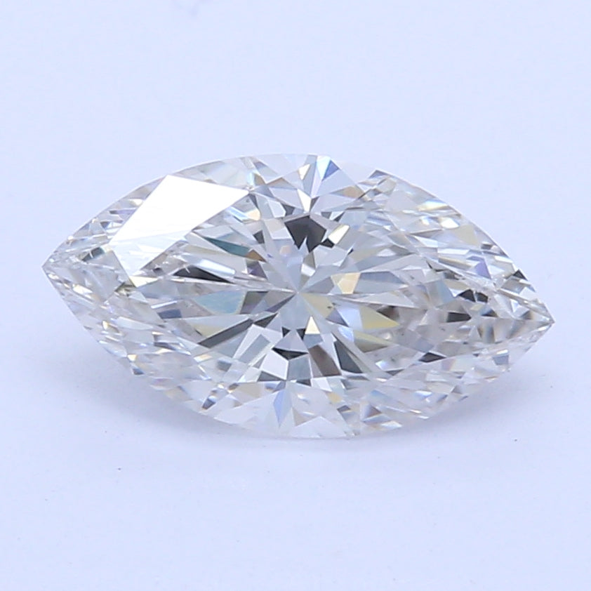 0.52 Carat Marquise Lab Diamond with  Cut Diamond in 14KT  view 1
