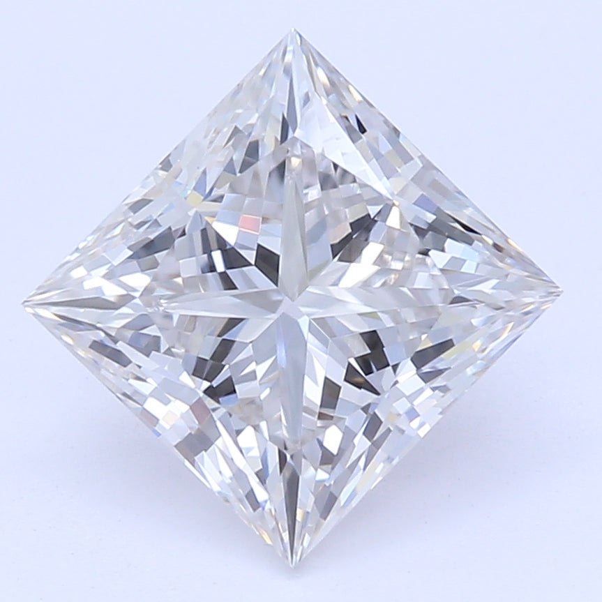 1.22 Carat Princess Lab Diamond with  Cut Diamond in 14KT  view 1
