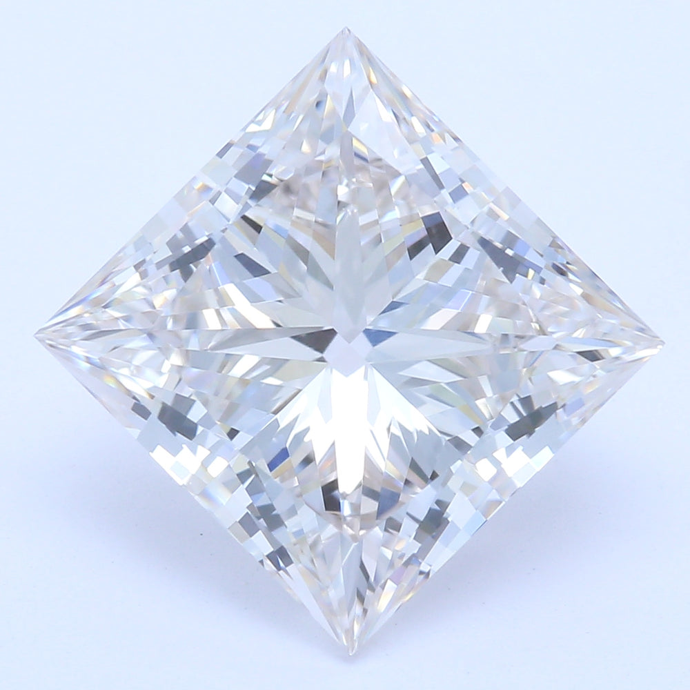 3.5 Carat Princess Lab Diamond with  Cut Diamond in 14KT  view 1
