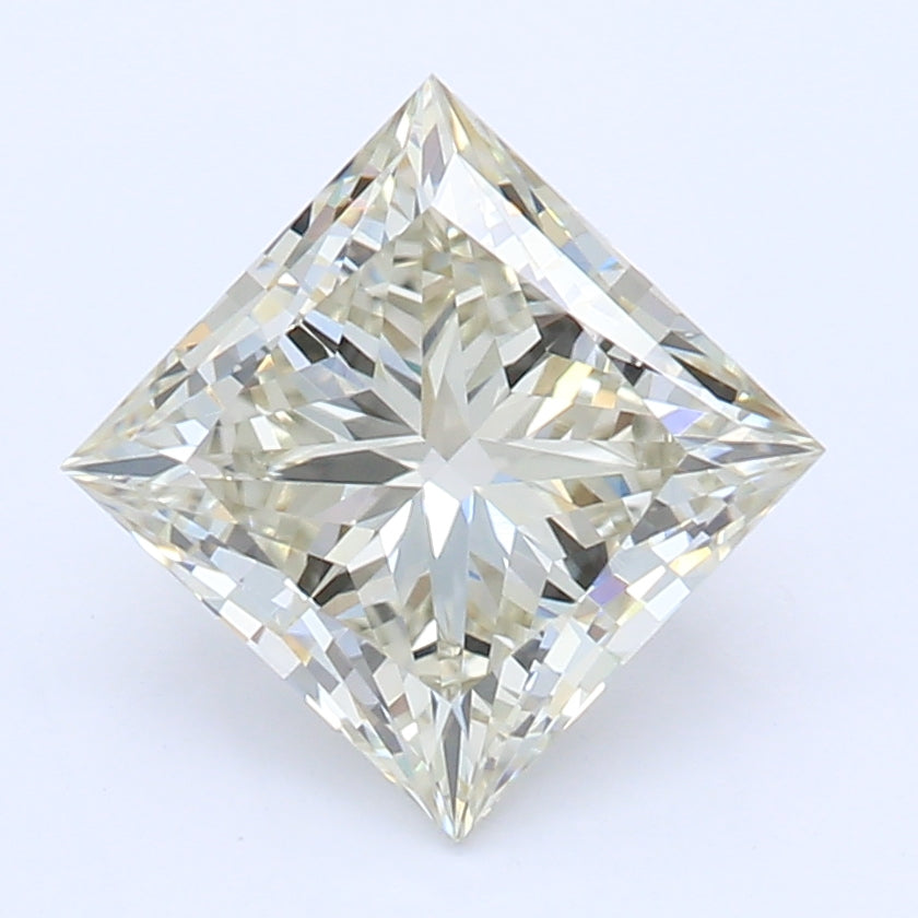 1.11 Carat Princess lab Diamond with  Cut Diamond in 14KT  view 1
