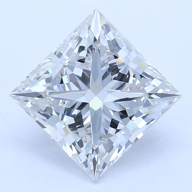 1.08 Carat Princess Lab Diamond with  Cut Diamond in 14KT  view 1
