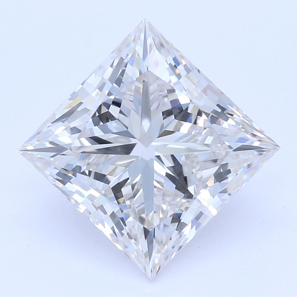 2.21 Carat Princess Lab Diamond with  Cut Diamond in 14KT  view 1
