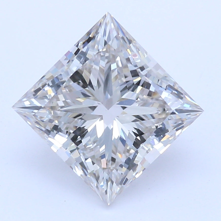 1.29 Carat Princess Lab Diamond with  Cut Diamond in 14KT  view 1
