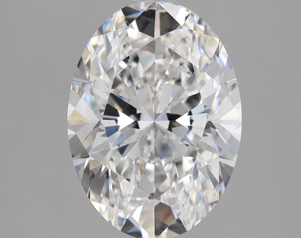 2.53 Carat Oval Lab Diamond with  Cut Diamond in 14KT  view 1
