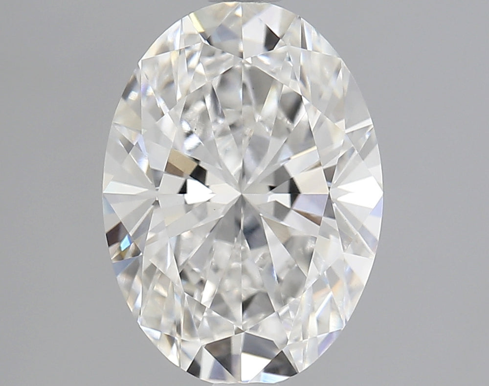 2.08 Carat Oval Lab Diamond with  Cut Diamond in 14KT  view 1
