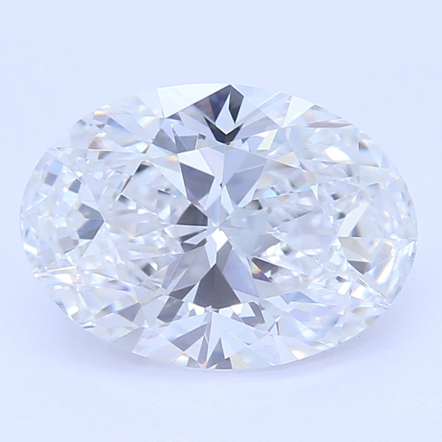 1.11 Carat Oval Lab Diamond with  Cut Diamond in 14KT  view 1
