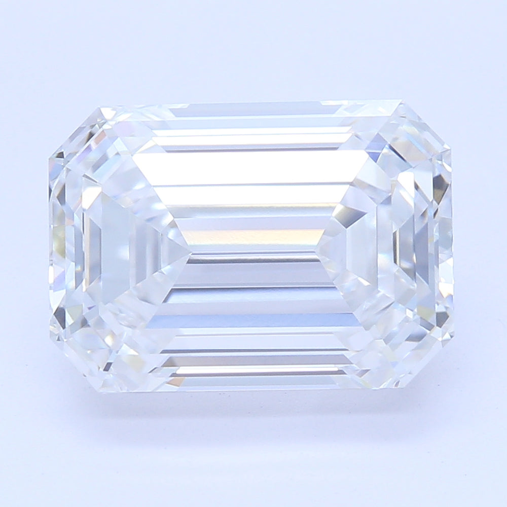 2.5 Carat Emerald Lab Diamond with  Cut Diamond in 14KT  view 1
