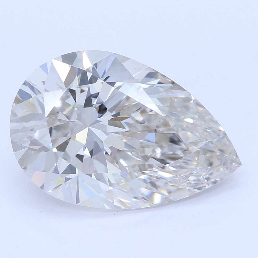 2.29 Carat Pear Lab Diamond with  Cut Diamond in 14KT  view 1
