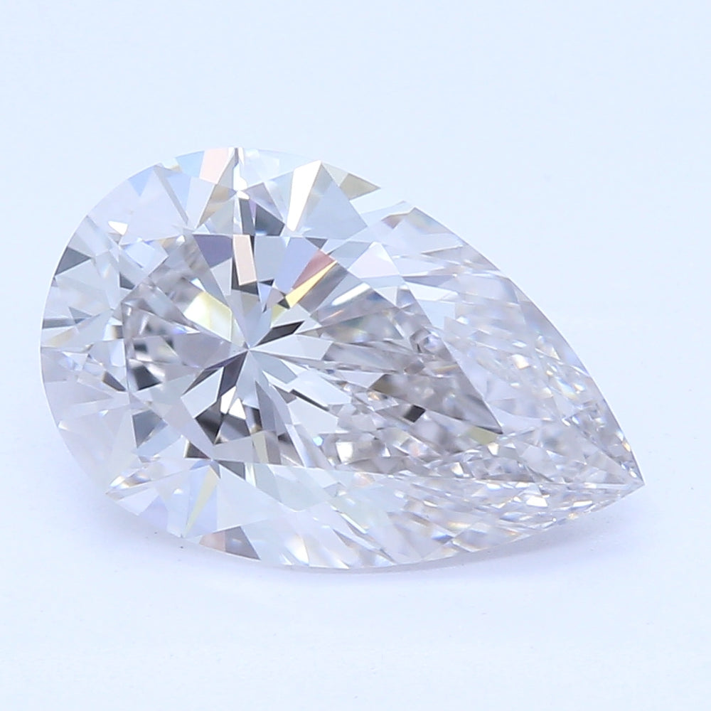 1.33 Carat Pear Lab Diamond with  Cut Diamond in 14KT  view 1
