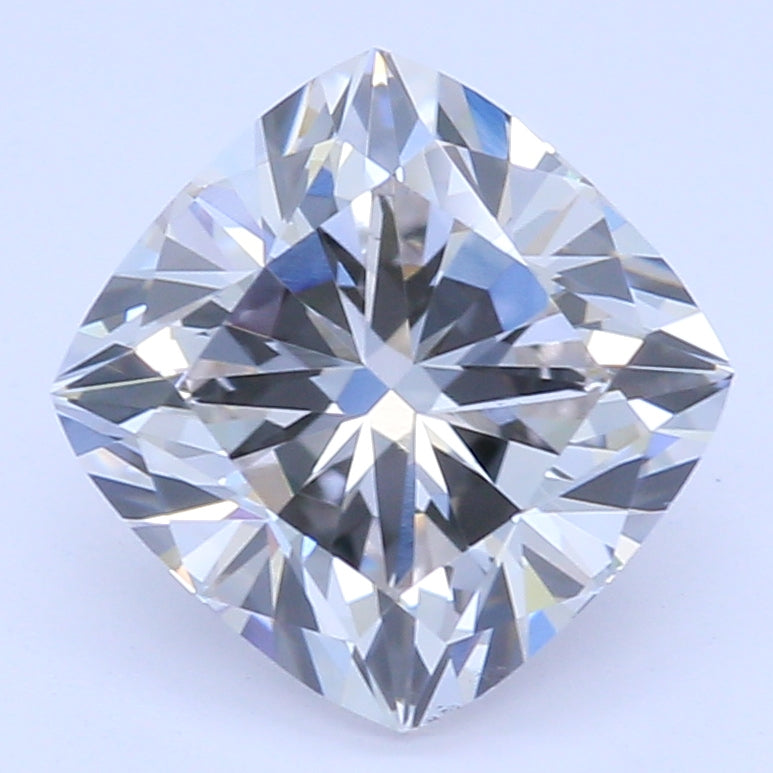 1.23 Carat Cushion Lab Diamond with  Cut Diamond in 14KT  view 1
