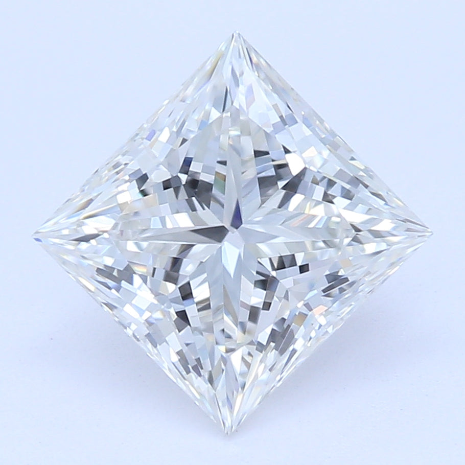 1.22 Carat Princess Lab Diamond with  Cut Diamond in 14KT  view 1
