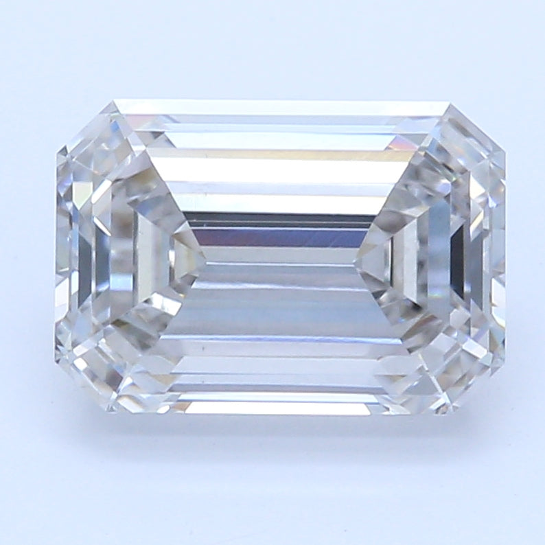 1.1 Carat Emerald Lab Diamond with  Cut Diamond in 14KT  view 1
