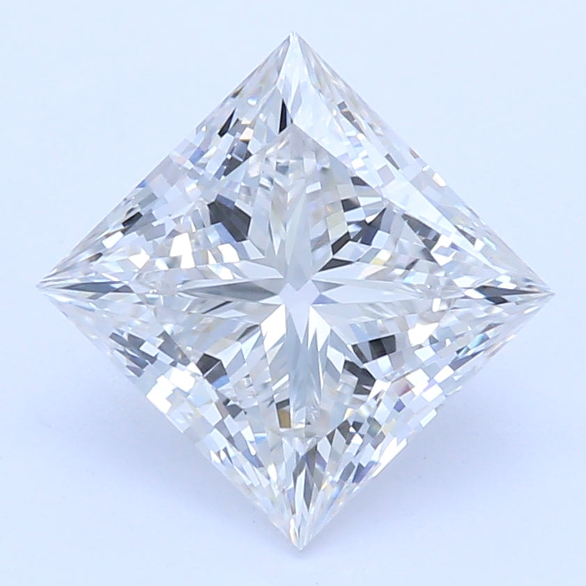 1.08 Carat Princess Lab Diamond with  Cut Diamond in 14KT  view 1
