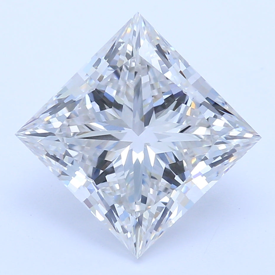 1.55 Carat Princess Lab Diamond with  Cut Diamond in 14KT  view 1
