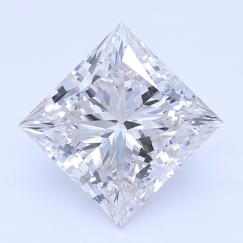 1.28 Carat Princess Lab Diamond with  Cut Diamond in 14KT  view 1
