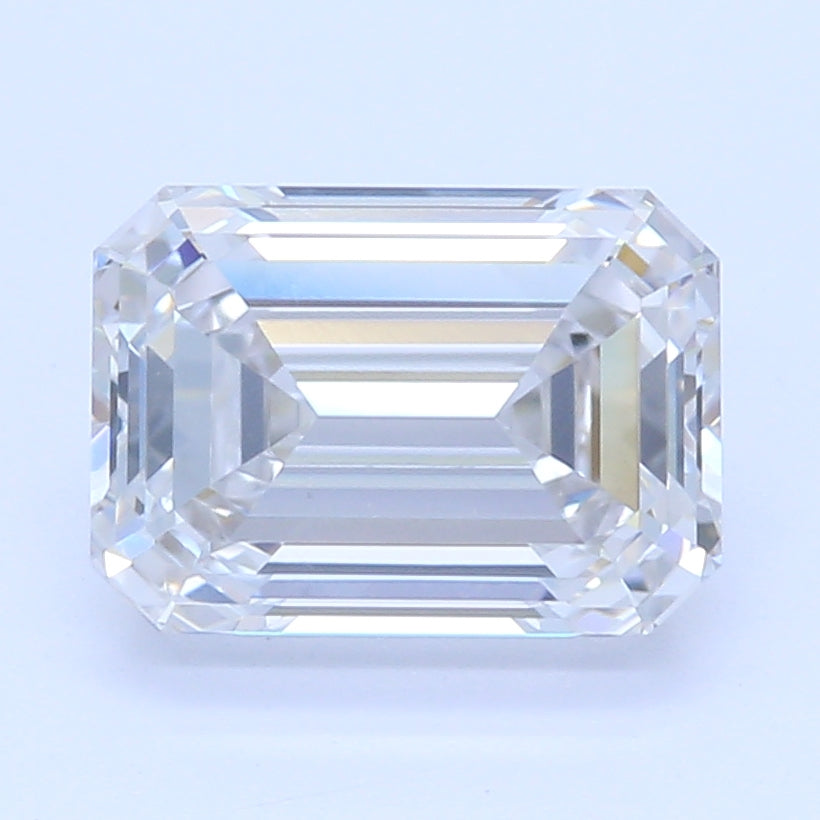 1.04 Carat Emerald Lab Diamond with  Cut Diamond in 14KT  view 1
