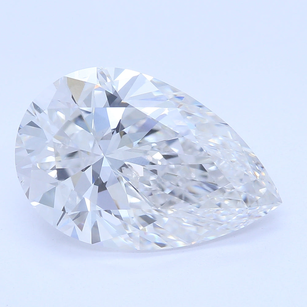 2.5 Carat Pear Lab Diamond with  Cut Diamond in 14KT  view 1
