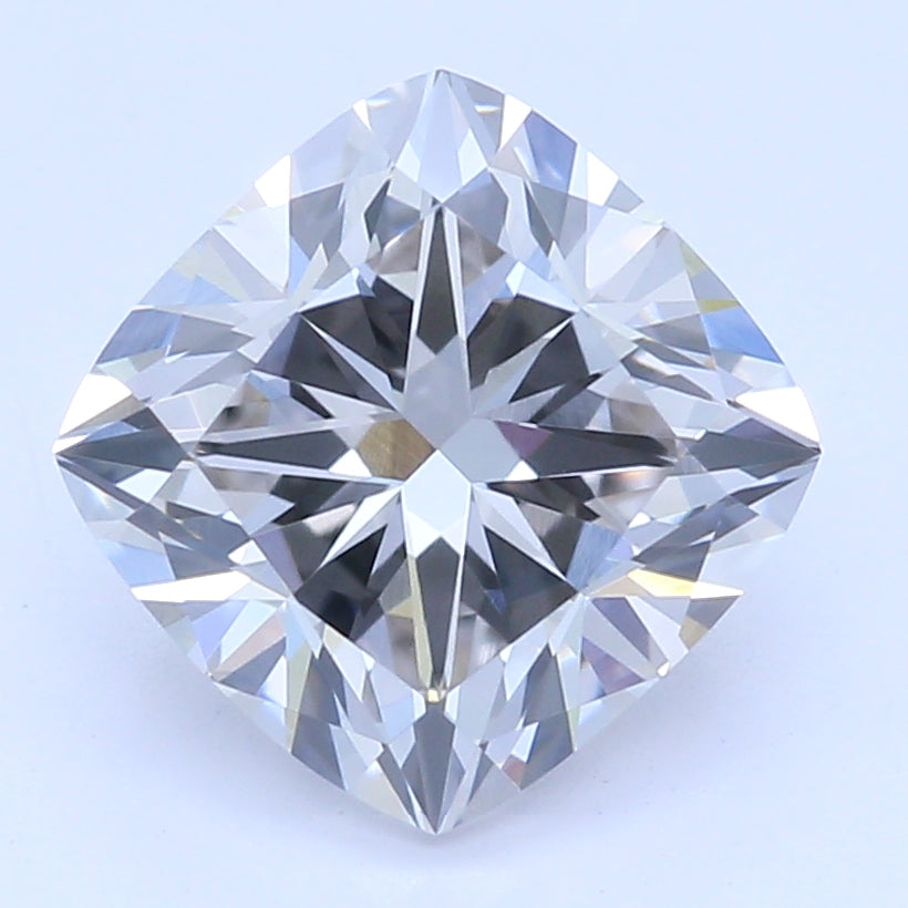1.29 Carat Cushion Lab Diamond with  Cut Diamond in 14KT  view 1
