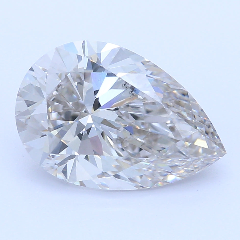 1.39 Carat Pear Lab Diamond with  Cut Diamond in 14KT  view 1
