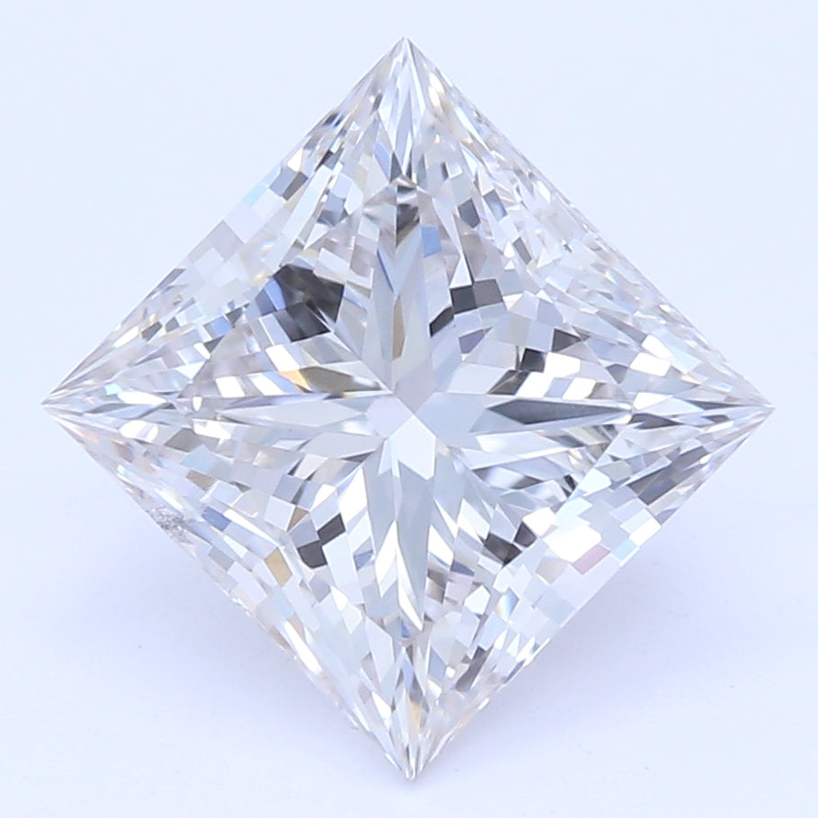 1.42 Carat Princess Lab Diamond with  Cut Diamond in 14KT  view 1
