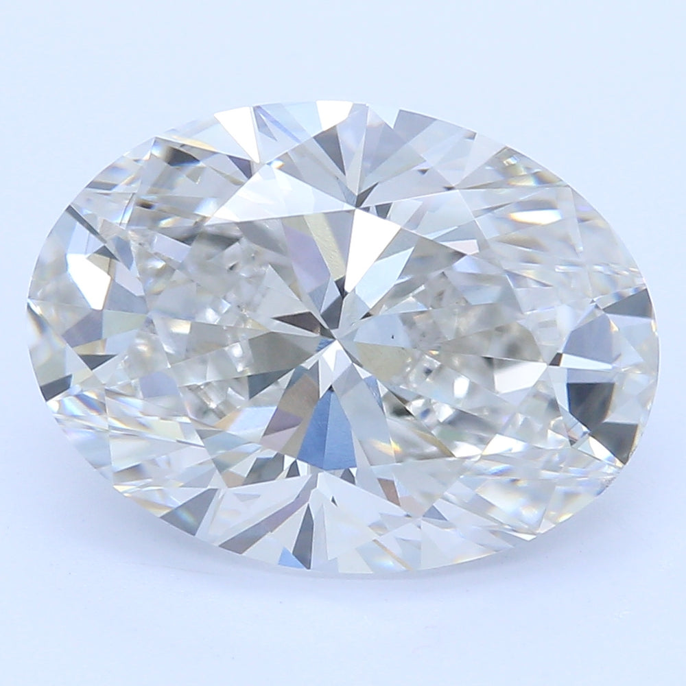 2.56 Carat Oval Lab Diamond with  Cut Diamond in 14KT  view 1
