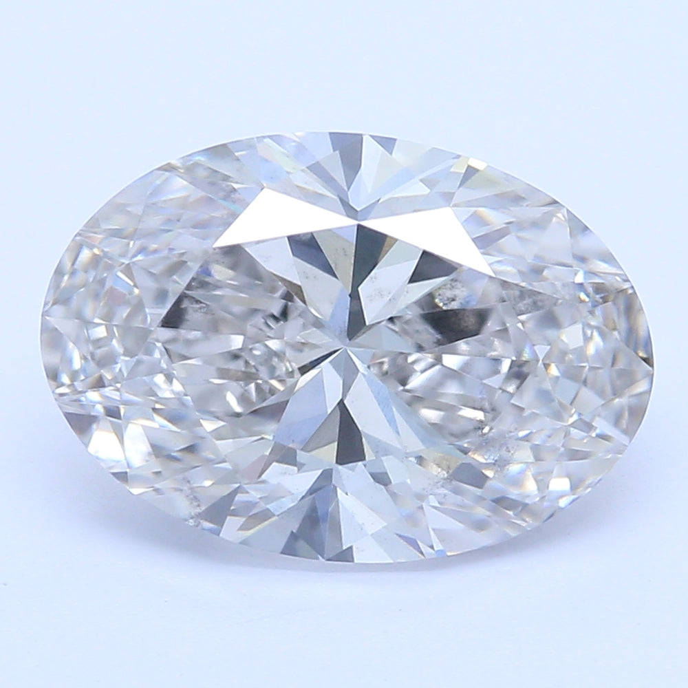 1.75 Carat Oval Lab Diamond with  Cut Diamond in 14KT  view 1
