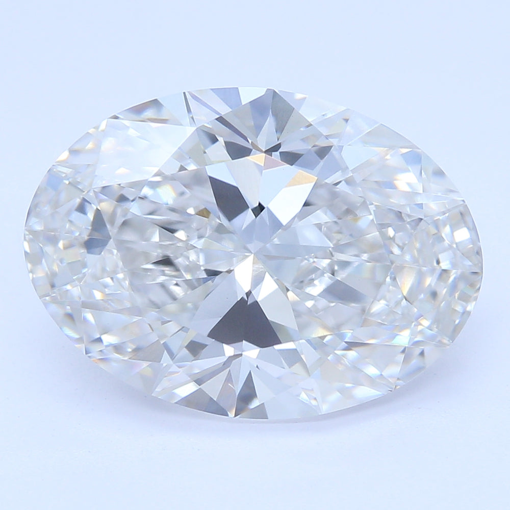 3.28 Carat Oval Lab Diamond with  Cut Diamond in 14KT  view 1
