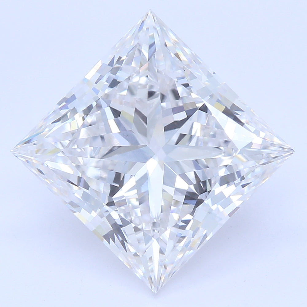 3.01 Carat Princess Lab Diamond with  Cut Diamond in 14KT  view 1
