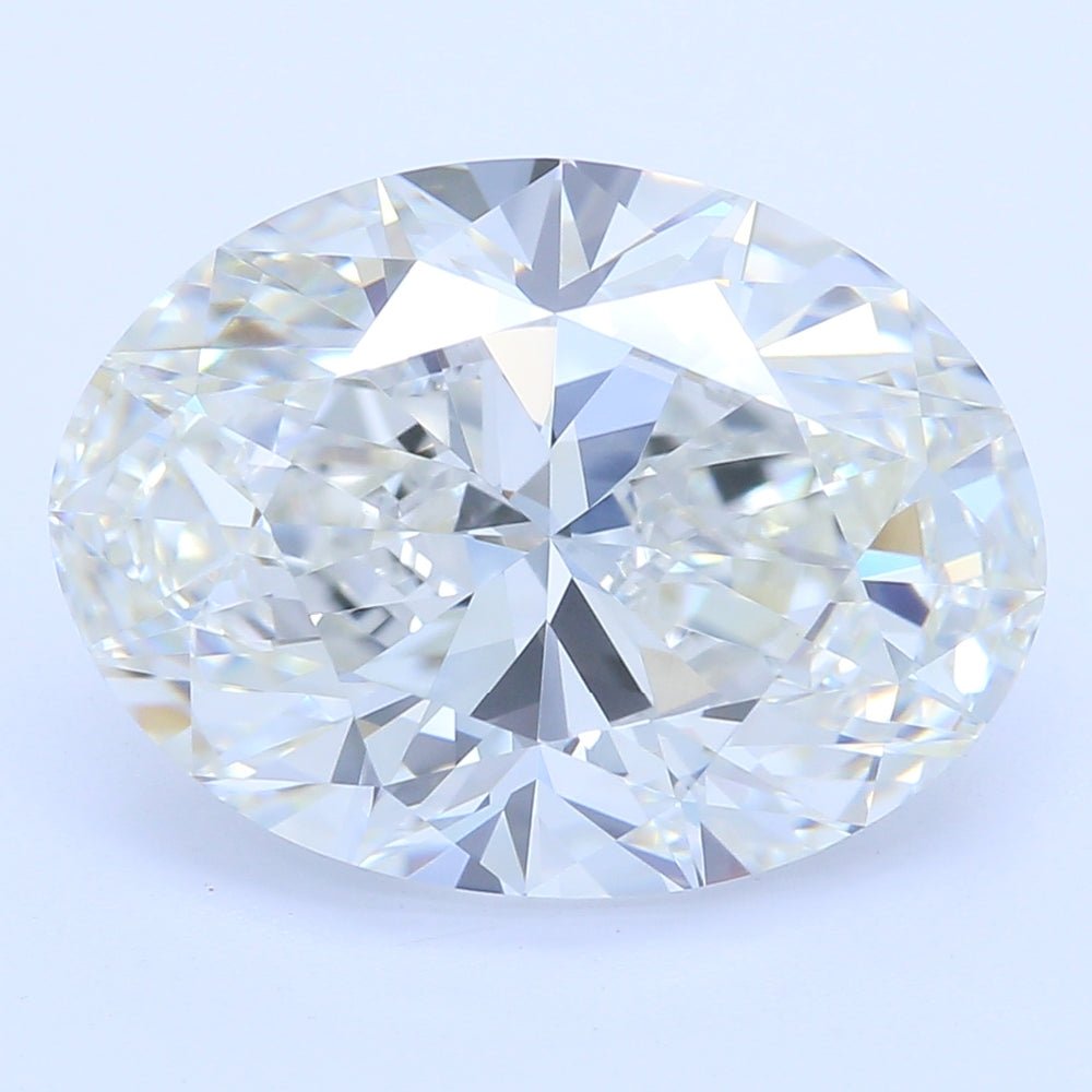 3.05 Carat Oval Lab Diamond with  Cut Diamond in 14KT  view 1
