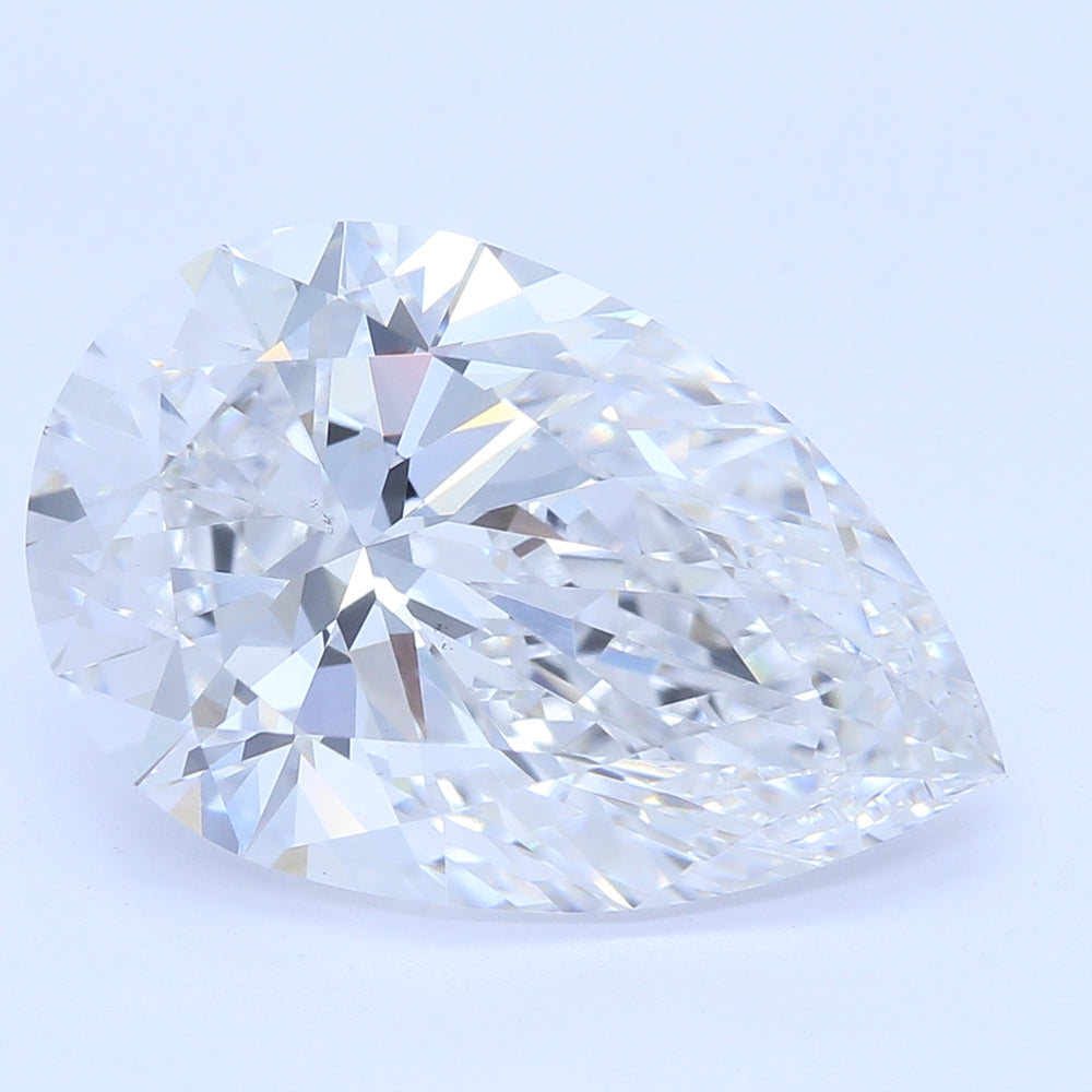 3.04 Carat Pear Lab Diamond with  Cut Diamond in 14KT  view 1
