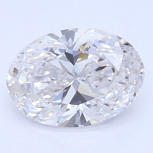 0.57 Carat Oval Lab Diamond with  Cut Diamond in 14KT  view 1
